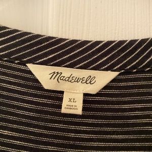 Never worn MADEWELL knit maxi.  Black with cream stripes